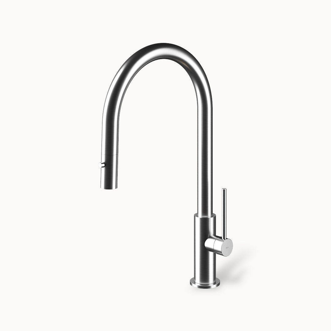 Model SPIN D Single-hole Stainless Steel Kitchen Faucet with Pull-down Dual spray