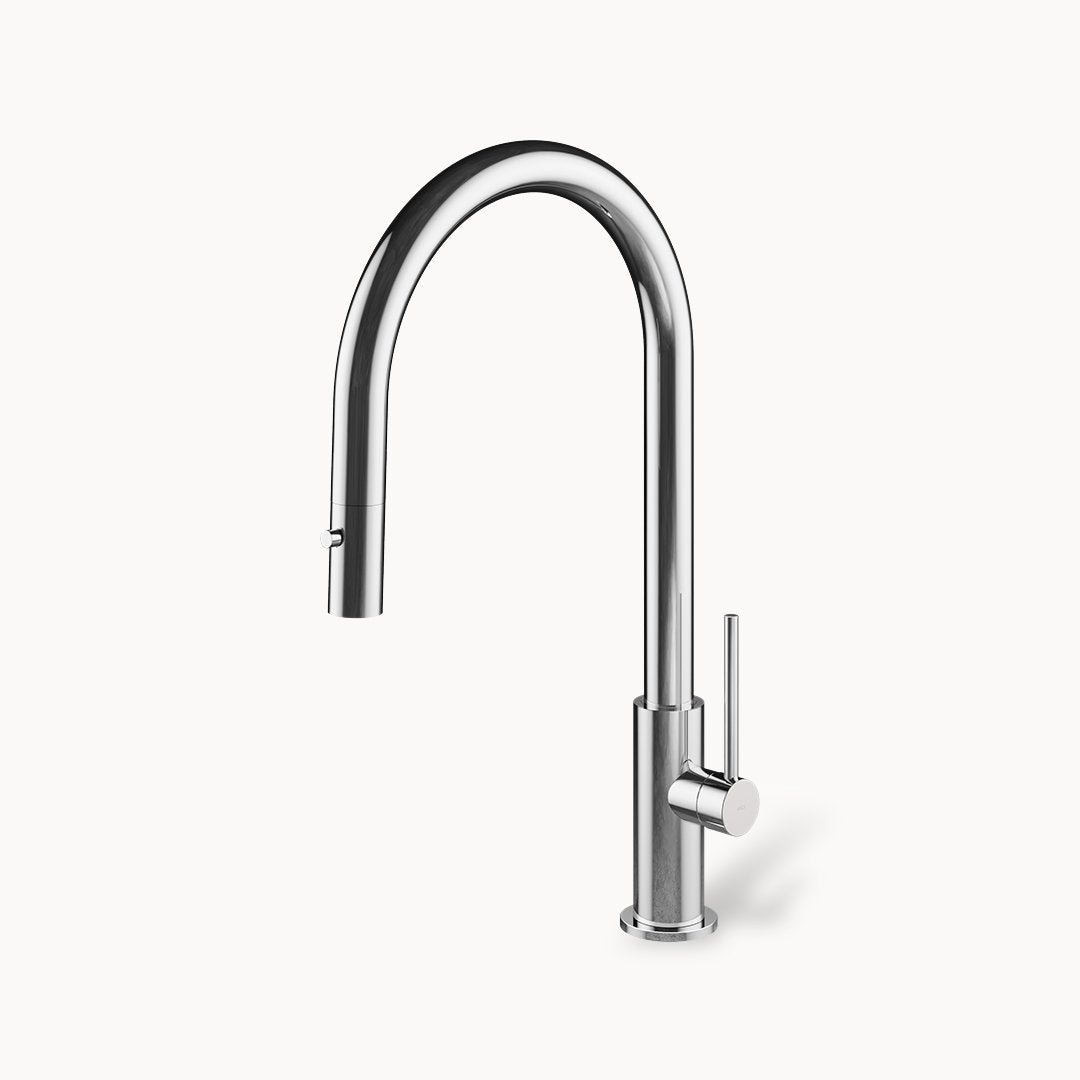 Model SPIN D Single-hole Stainless Steel Kitchen Faucet with Pull-down Dual spray