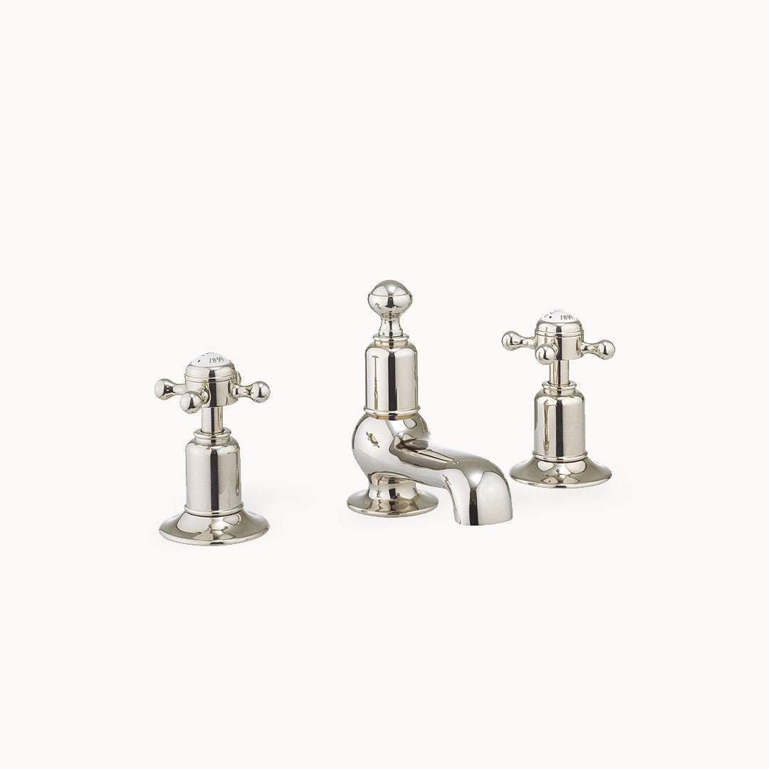 Belgravia Widespread Bathroom Faucet with Metal Cross Handles