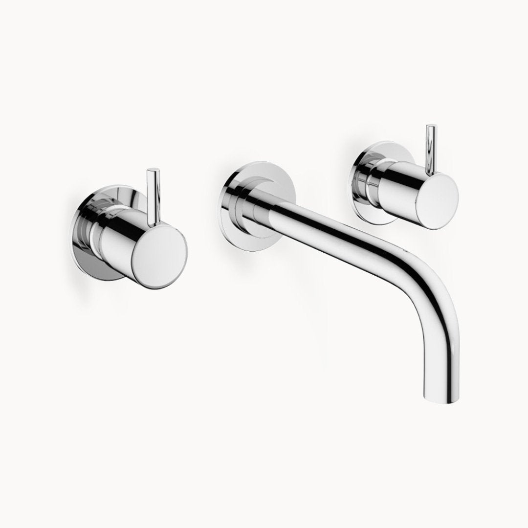 MPRO Wall Mount Bathroom Faucet with Metal Lever Handles