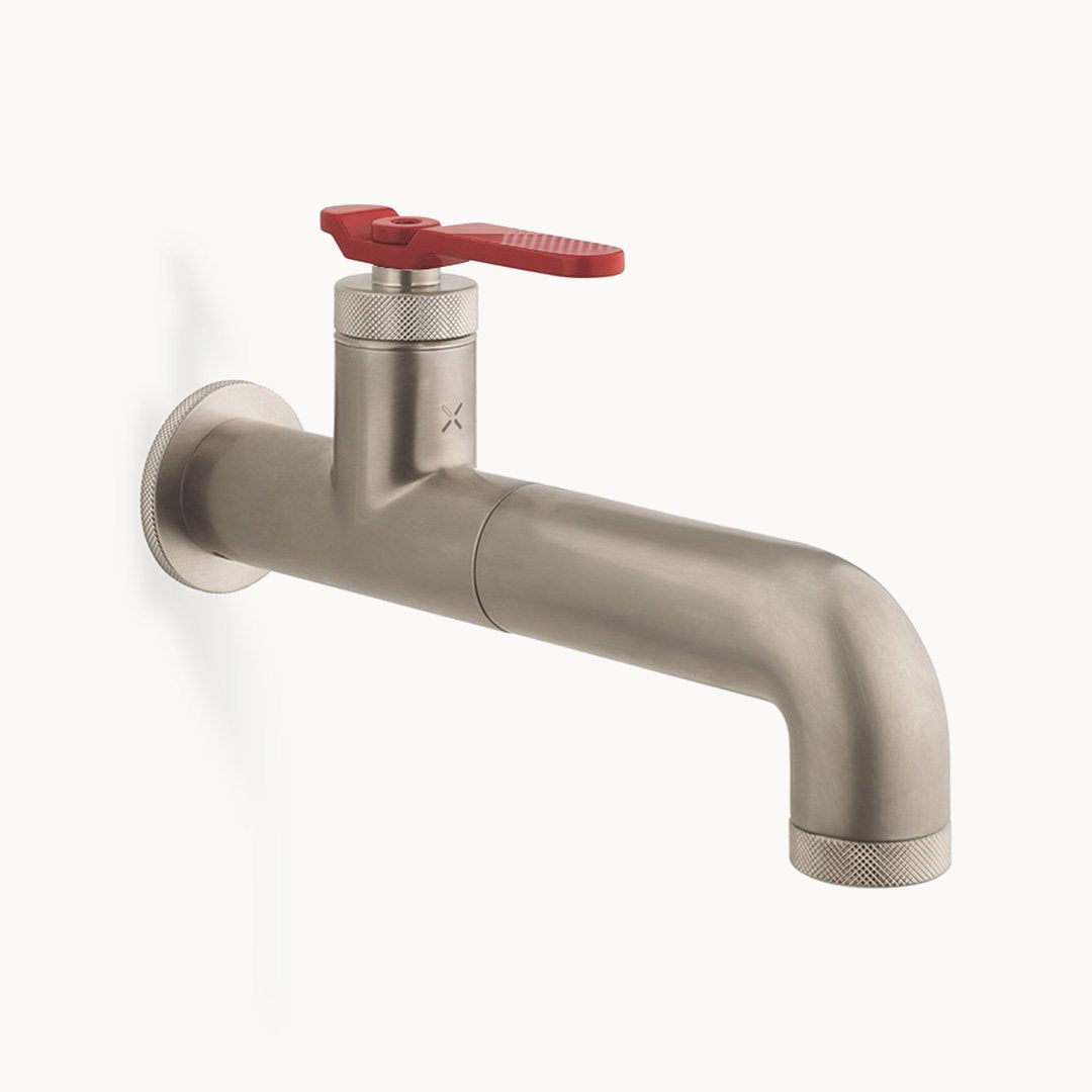 UNION Single-hole Wall-mount Basin Faucet with Red Lever
