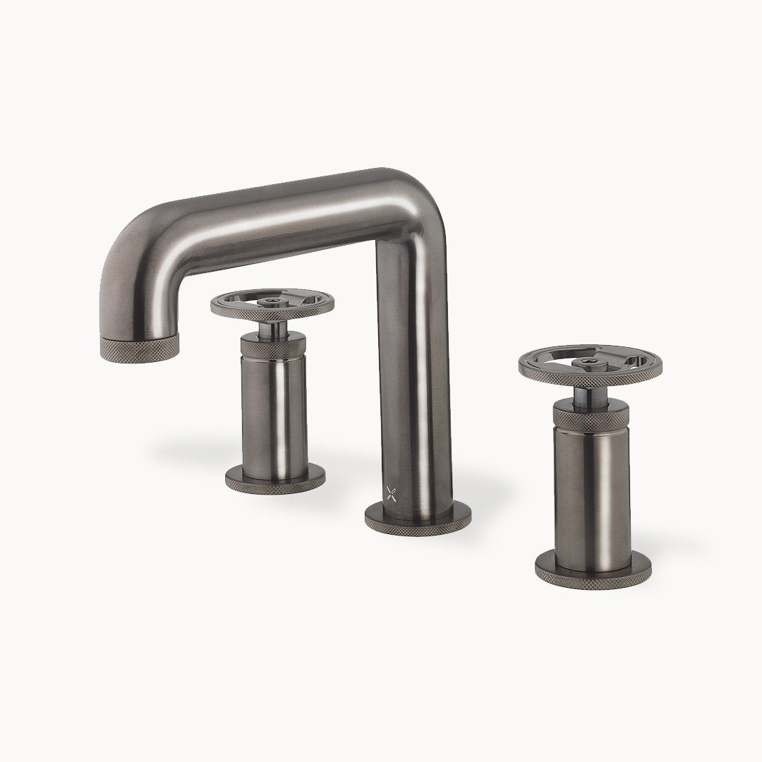 UNION Widespread Bathroom Faucet with Round Metal Handles