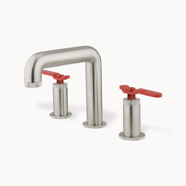 UNION Widespread Basin Faucet with Red Lever