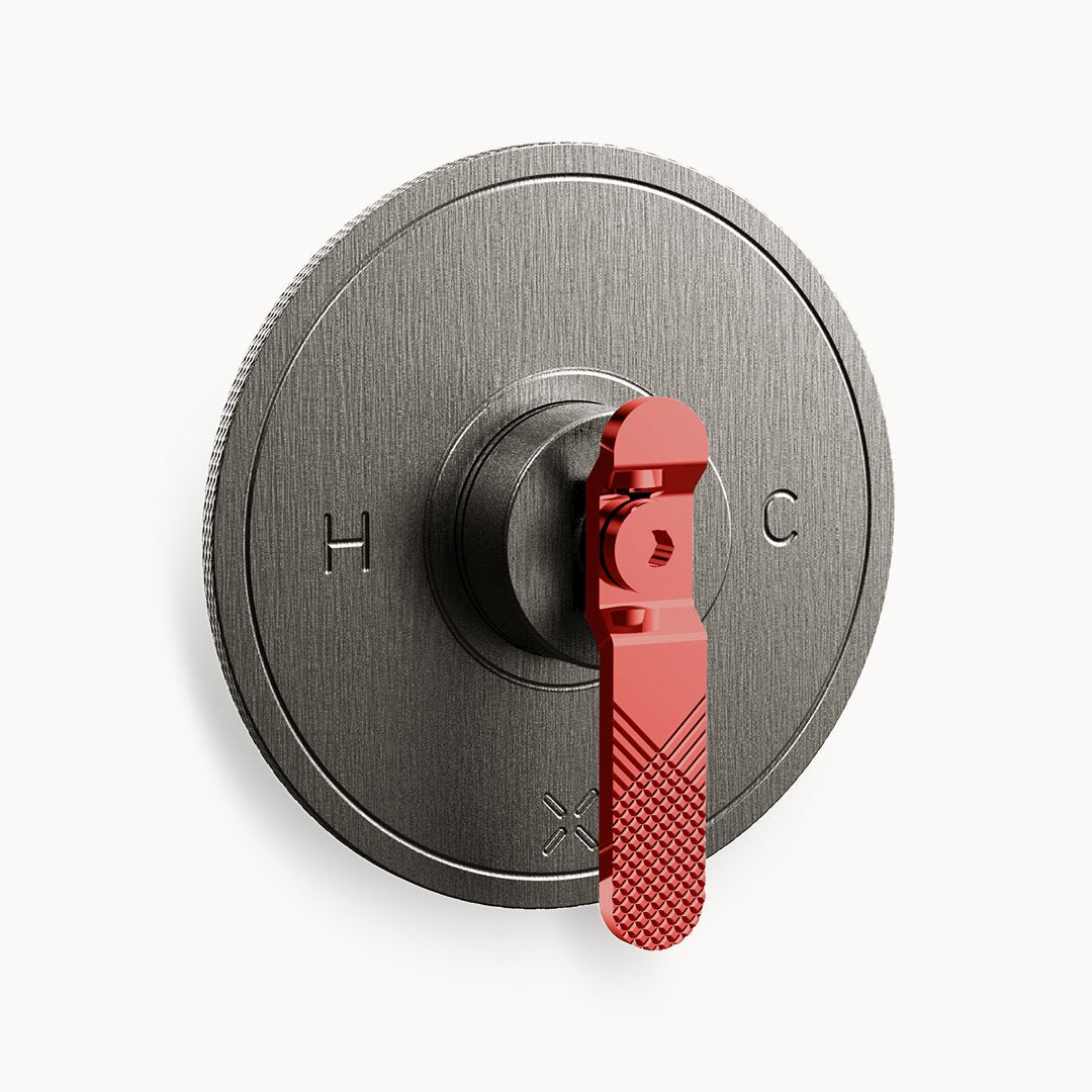 UNION Thermostatic Valve Trim with Red Lever