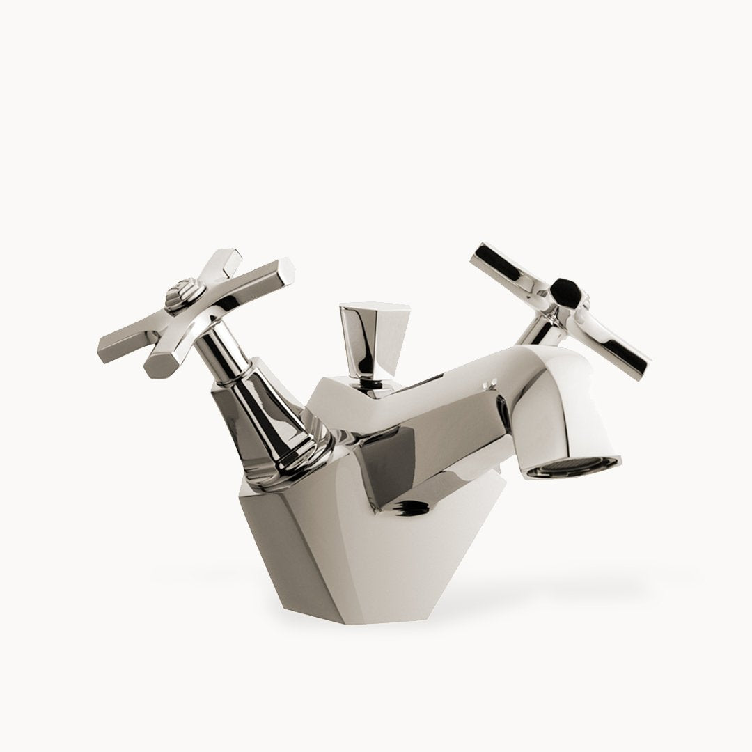 Waldorf Single Hole Bathroom Faucet with Cross Handles