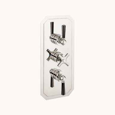 Waldorf 2000 Thermostatic Shower Trim with Black Lever Handles